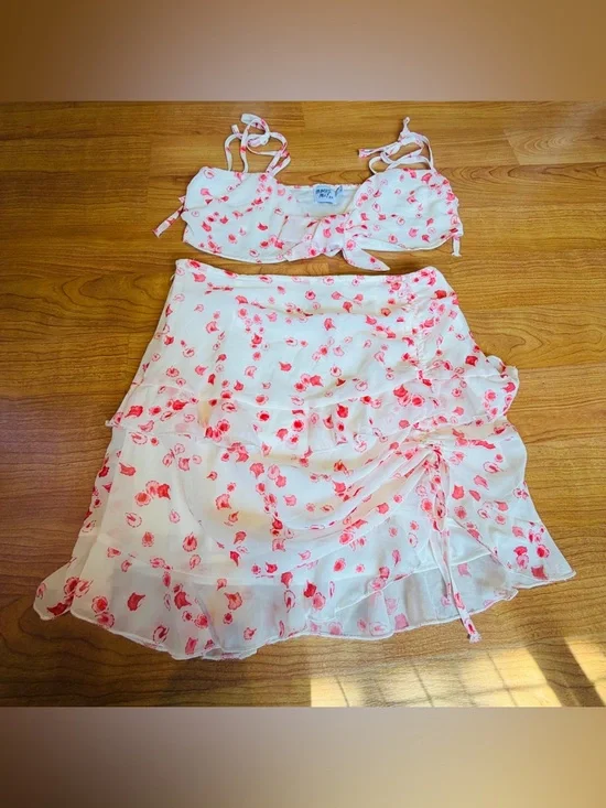 Princess Polly Women’s Floral Pattern Secret Love Sleeveless 2 Piece Set Size 4 - Picture 4 of 11